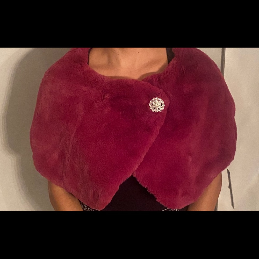 Fusia Faux Fur Tahari shrug